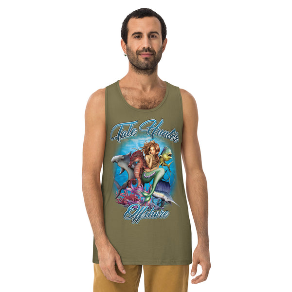 Mermaid, Hammerhead Shark, Mahi-Mahi Men’s premium tank top