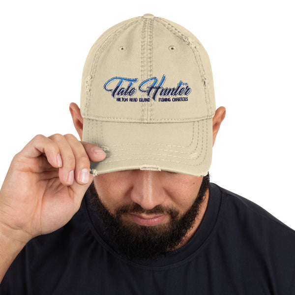 Tale Hunter Fishing Charters Logo Distressed Dad Hat