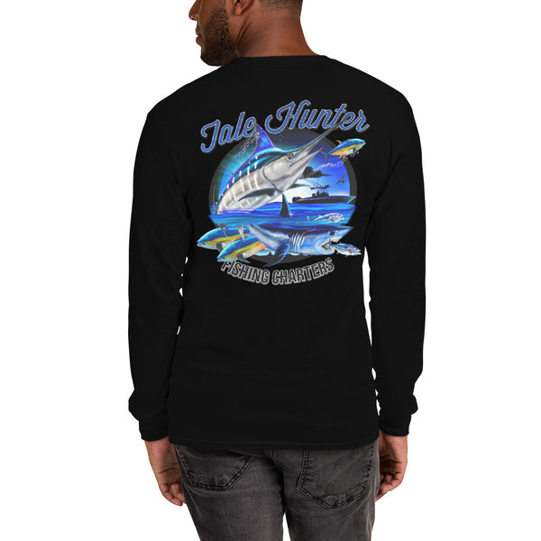 Blue Marlin & Mako Shark Mens Long Sleeve T-Shirt