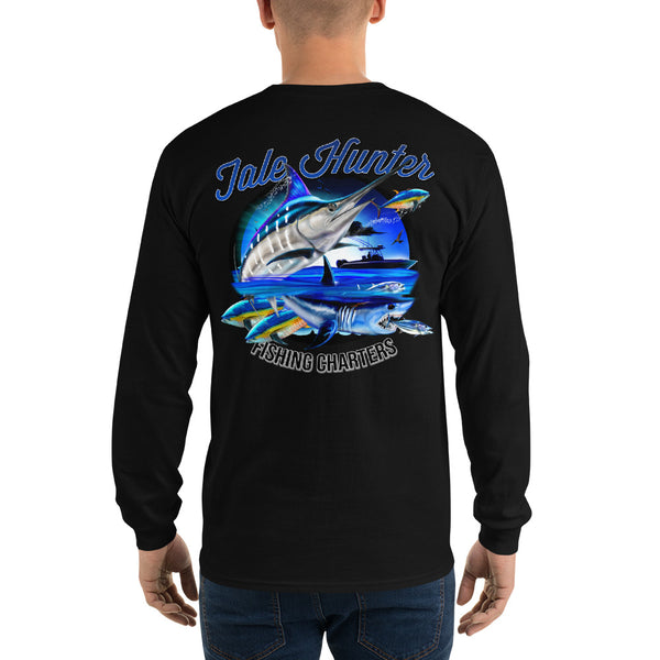 Blue Marlin & Mako Shark Mens Long Sleeve T-Shirt