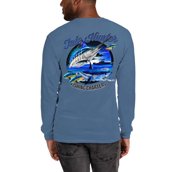 Blue Marlin & Mako Shark Mens Long Sleeve T-Shirt