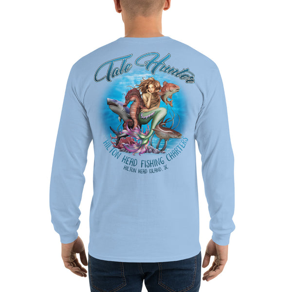 Mermaid, Great White & Seahorse Men’s Long Sleeve Shirt