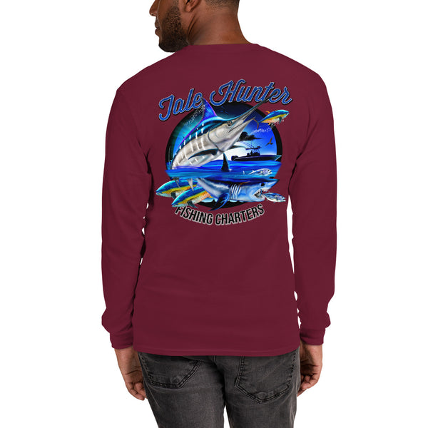 Blue Marlin & Mako Shark Mens Long Sleeve T-Shirt