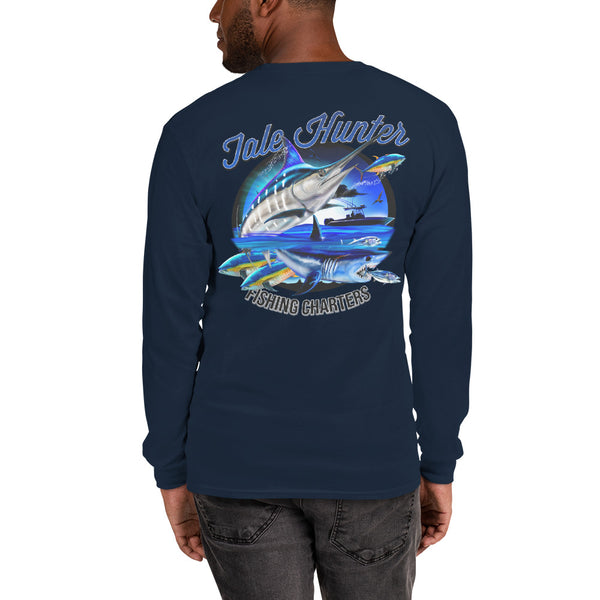 Blue Marlin & Mako Shark Mens Long Sleeve T-Shirt