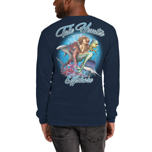 Mermaid, Hammerhead Shark & Seahorse Men's Long Sleeve T-Shirt