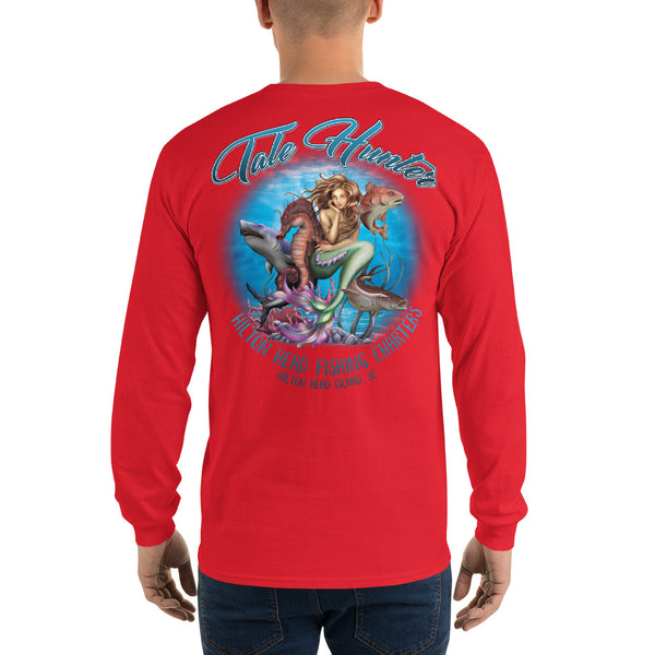 Mermaid, Great White & Seahorse Men’s Long Sleeve Shirt