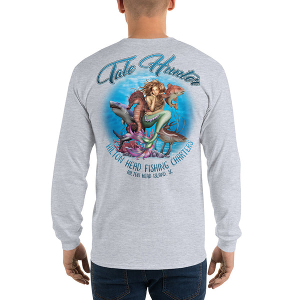 Mermaid, Great White & Seahorse Men’s Long Sleeve Shirt