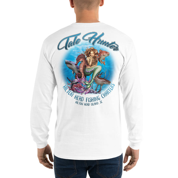 Mermaid, Great White & Seahorse Men’s Long Sleeve Shirt