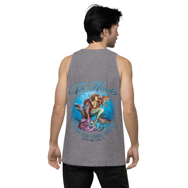 Mermaid, Great White Shark & Seahorse Men’s Premium Tank Top