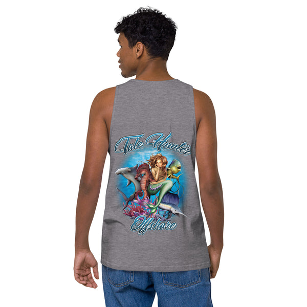 Mermaid, Hammerhead Shark & Mahi-Mahi Men’s premium tank top