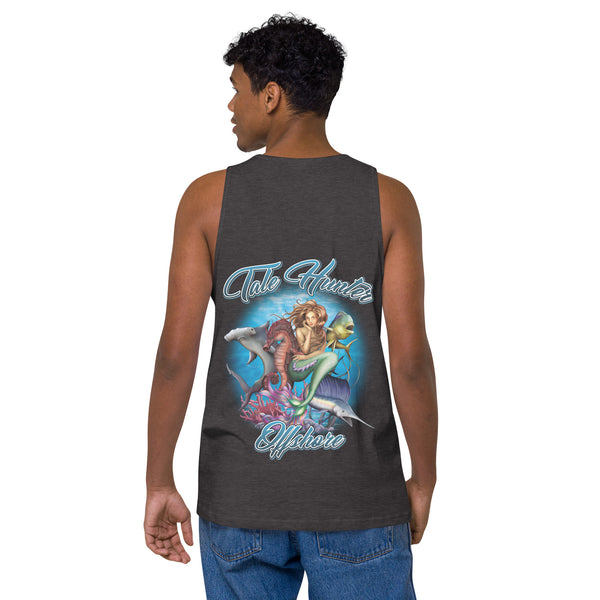 Mermaid, Hammerhead Shark & Mahi-Mahi Men’s premium tank top