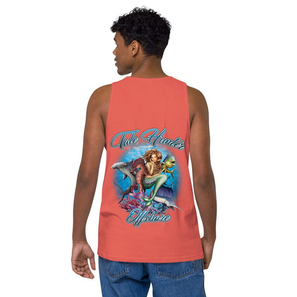 Mermaid, Hammerhead Shark & Mahi-Mahi Men’s premium tank top