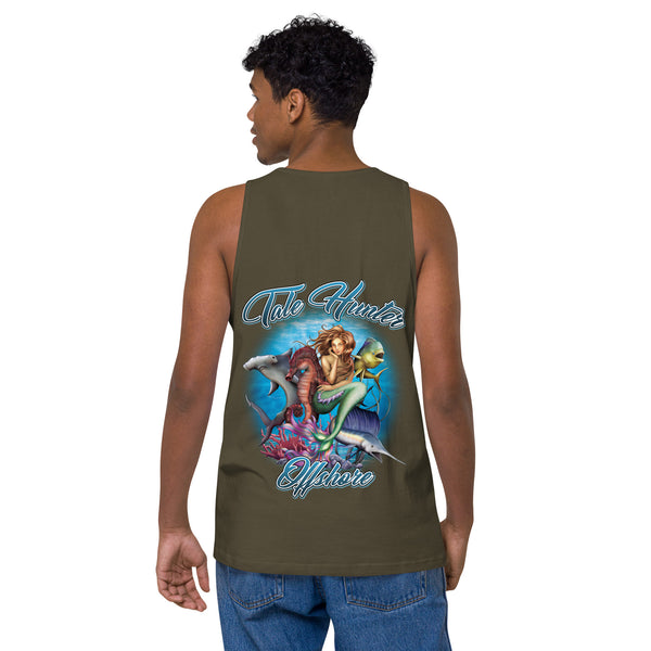 Mermaid, Hammerhead Shark & Mahi-Mahi Men’s premium tank top