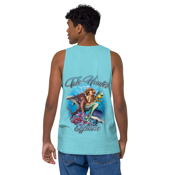 Mermaid, Hammerhead Shark & Mahi-Mahi Men’s premium tank top