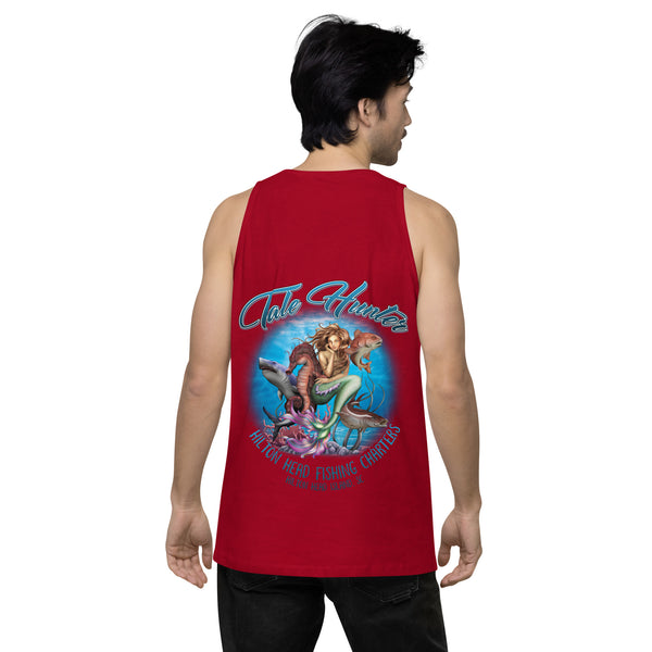 Mermaid, Great White Shark & Seahorse Men’s Premium Tank Top