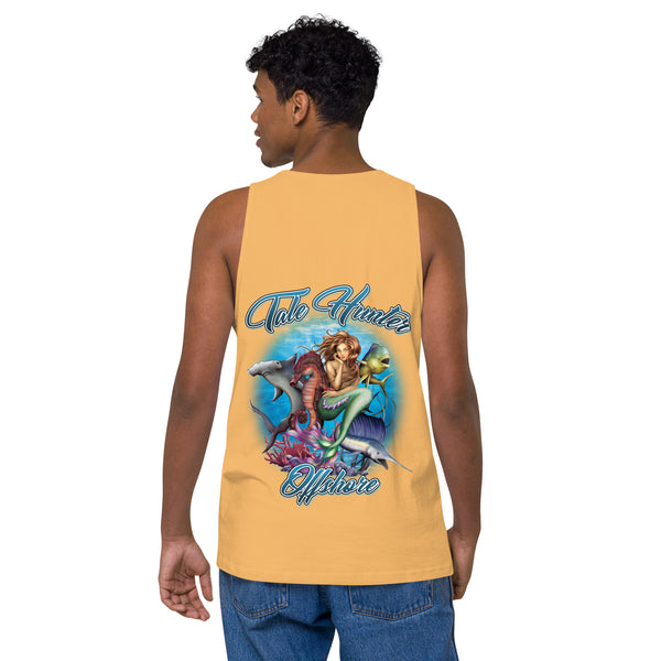 Mermaid, Hammerhead Shark & Mahi-Mahi Men’s premium tank top