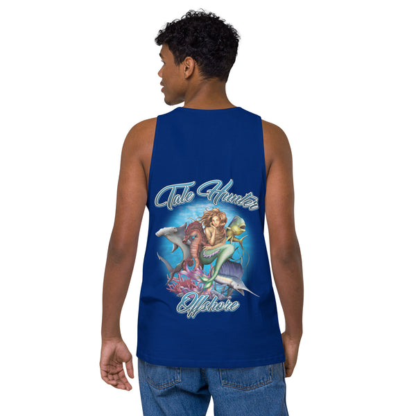 Mermaid, Hammerhead Shark & Mahi-Mahi Men’s premium tank top