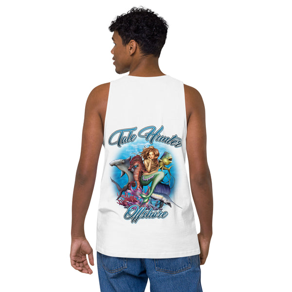 Mermaid, Hammerhead Shark & Mahi-Mahi Men’s premium tank top