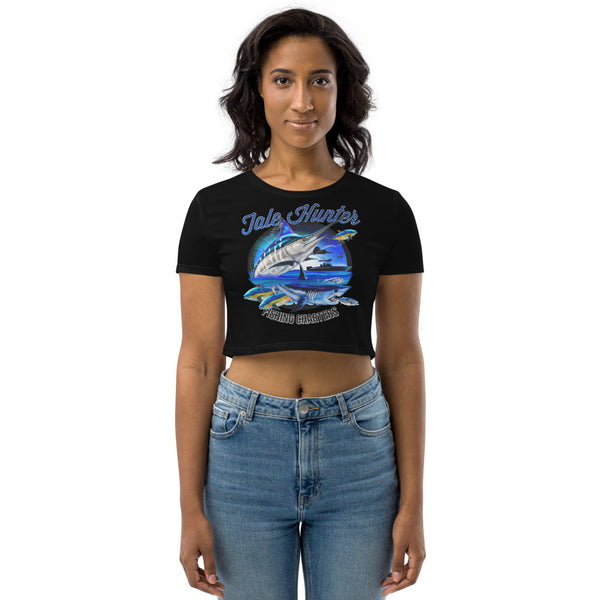 Blue Marlin & Mako Shark Organic Crop Top