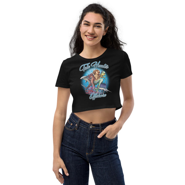 Mermaid, Hammerhead Shark Organic Crop Top