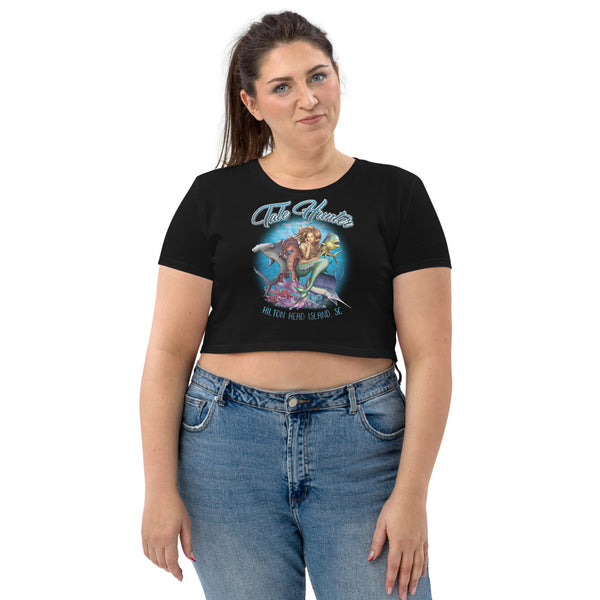 Mermaid, Hammerhead Shark Organic Crop Top