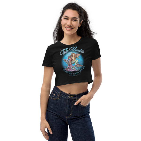 Mermaid, Great White Shark & Seahorse Organic Crop Top