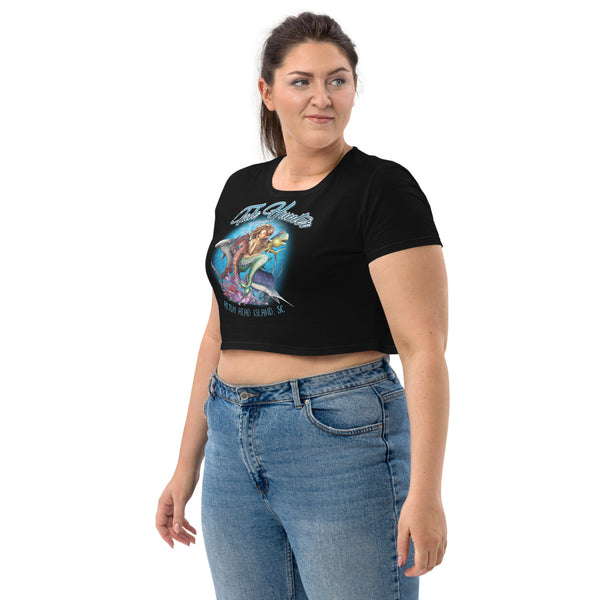 Mermaid, Hammerhead Shark Organic Crop Top