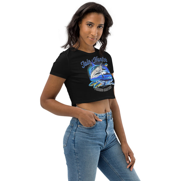 Blue Marlin & Mako Shark Organic Crop Top