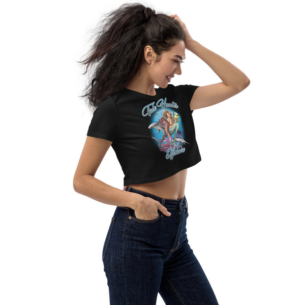 Mermaid, Hammerhead Shark Organic Crop Top