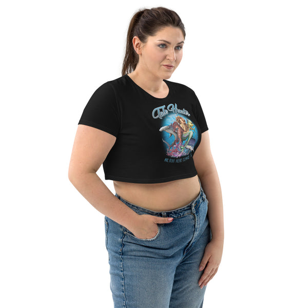 Mermaid, Hammerhead Shark Organic Crop Top