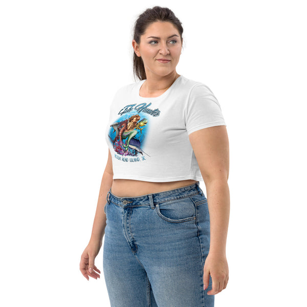 Mermaid, Hammerhead Shark Organic Crop Top