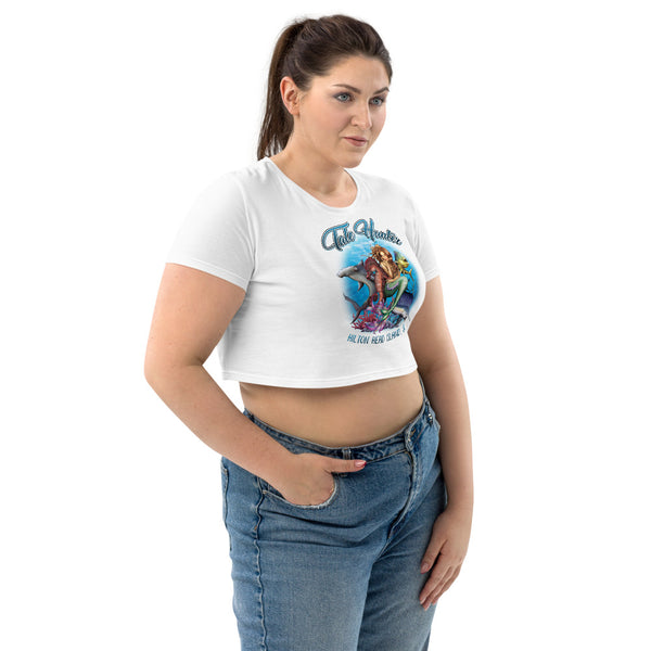 Mermaid, Hammerhead Shark Organic Crop Top