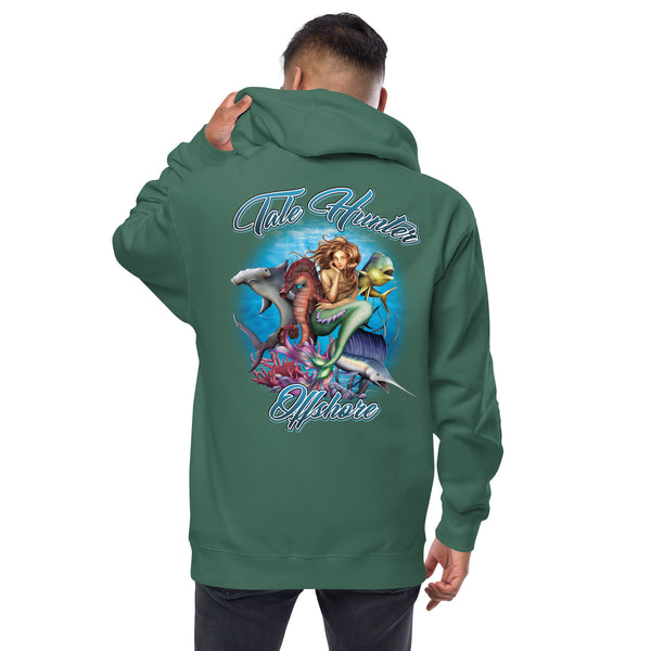 Mermaid, Hammerhead Shark, & Seahorse fleece zip up hoodie