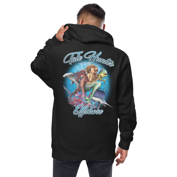 Mermaid, Hammerhead Shark, & Seahorse fleece zip up hoodie