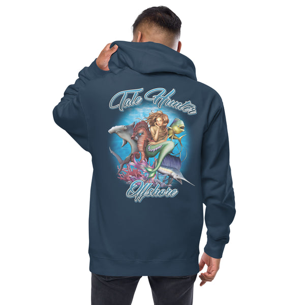 Mermaid, Hammerhead Shark, & Seahorse fleece zip up hoodie