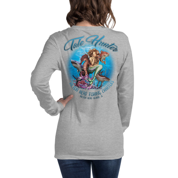 Mermaid, Great White Shark & Seahorse Unisex Long Sleeve Tee