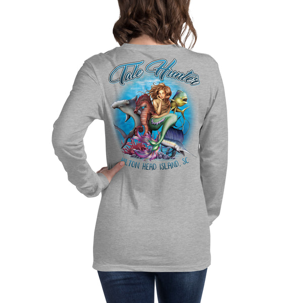 Mermaid, Hammerhead Shark & Seahorse Unisex Long Sleeve Tee