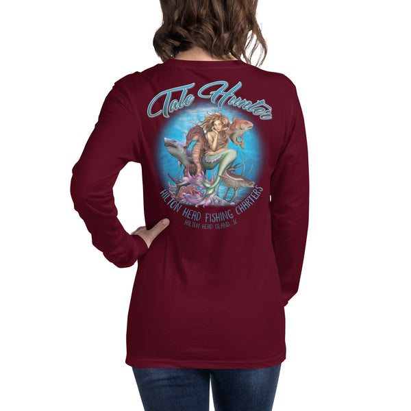 Mermaid, Great White Shark & Seahorse Unisex Long Sleeve Tee