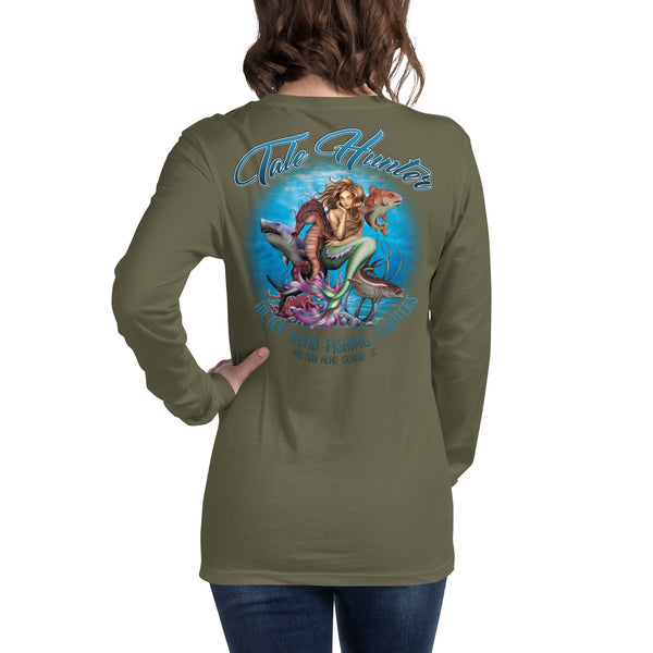 Mermaid, Great White Shark & Seahorse Unisex Long Sleeve Tee