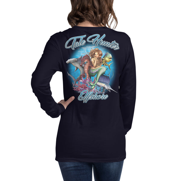 Mermaid, Hammerhead Shark & Seahorse Unisex Long Sleeve Tee