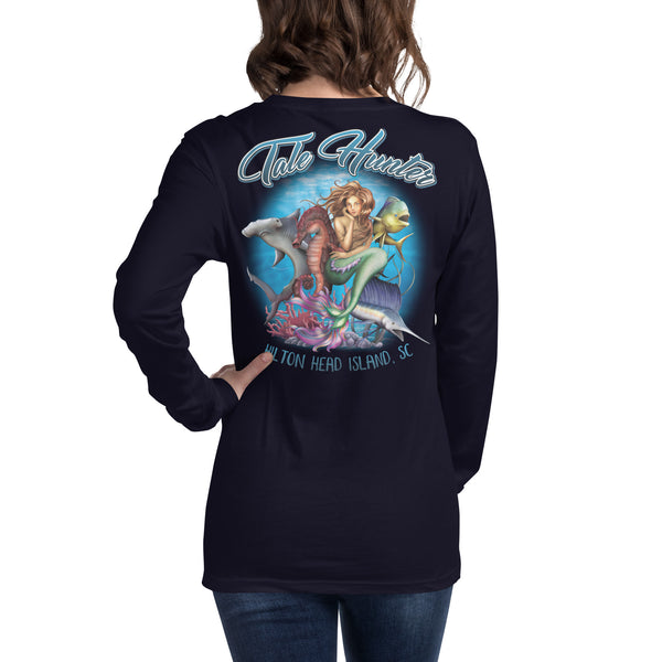 Mermaid, Hammerhead Shark & Seahorse Unisex Long Sleeve Tee