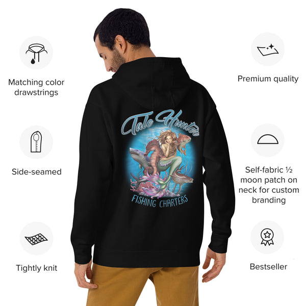 Mermaid, Great White Shark & Redfish Men's Hoodie