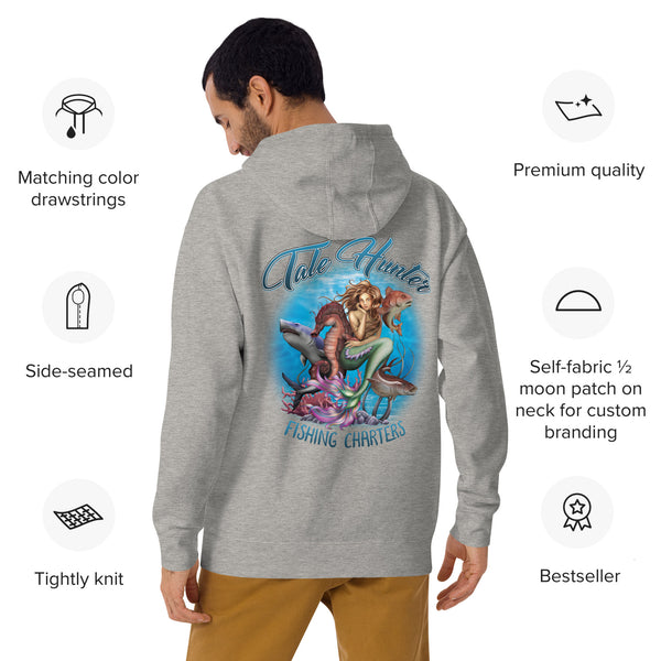 Mermaid, Great White Shark & Redfish Men's Hoodie