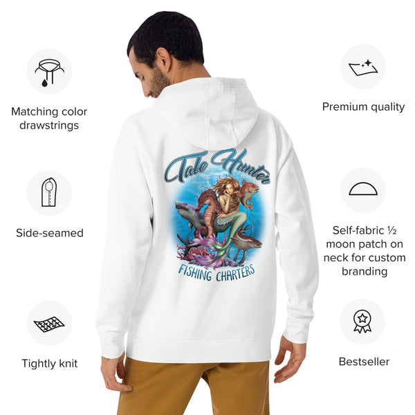 Mermaid, Great White Shark & Redfish Men's Hoodie