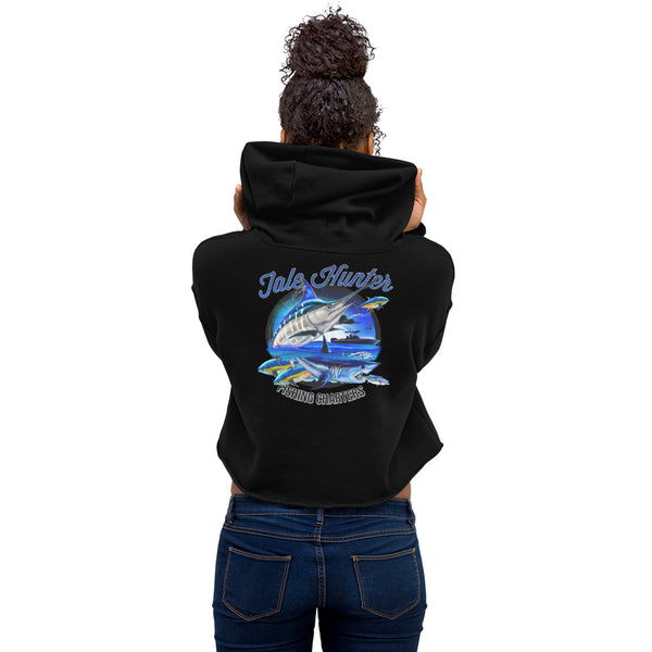 Blue Marlin & Mako Shark Crop Hoodie