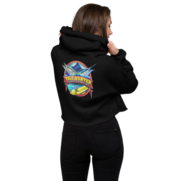 Sailfish, Kingfish & Mahi Fishing Crop Hoodie