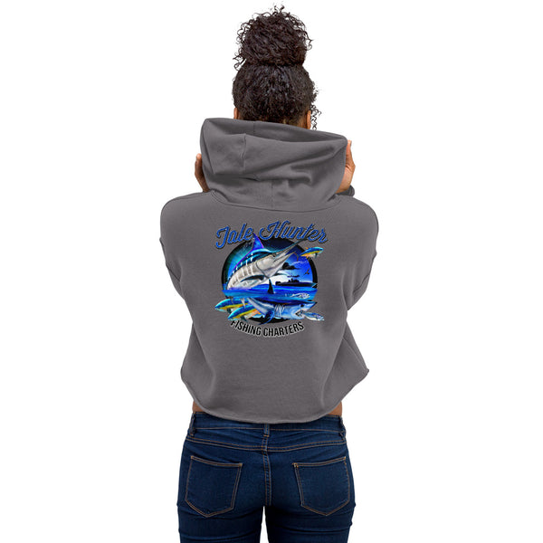 Blue Marlin & Mako Shark Crop Hoodie