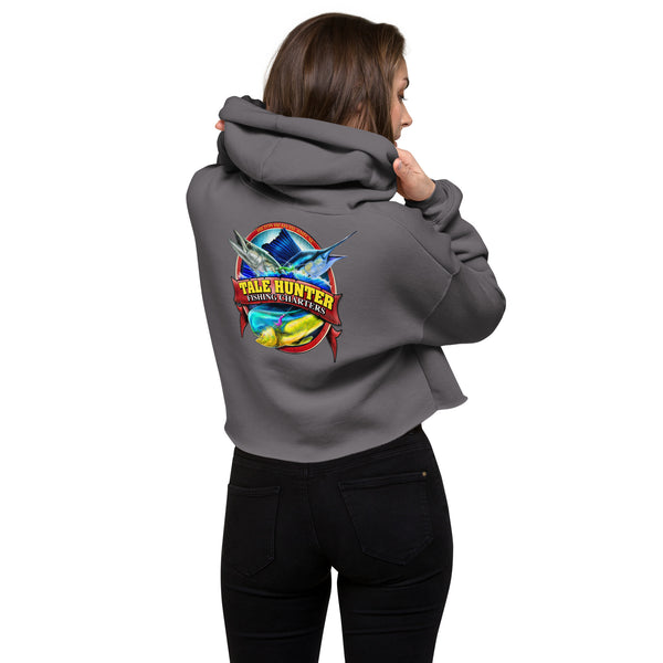 Sailfish, Kingfish & Mahi Fishing Crop Hoodie