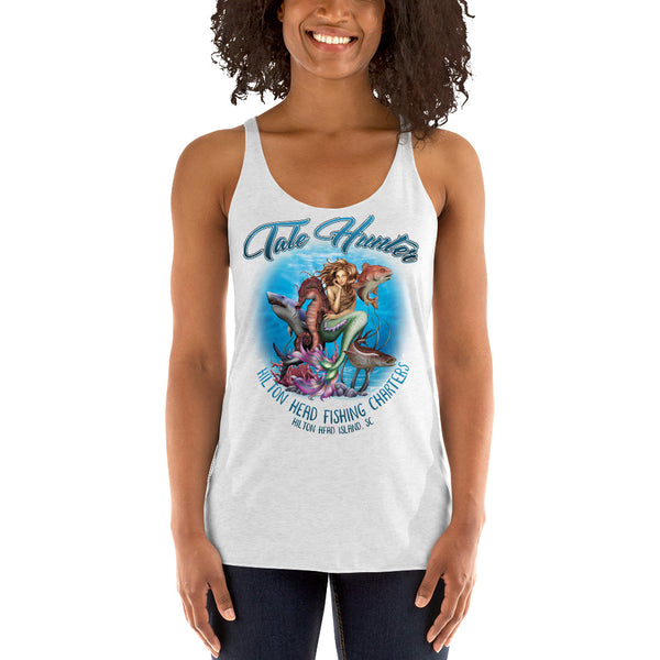 Mermaid, Great White Shark & Seahorse Women's Racerback Tank