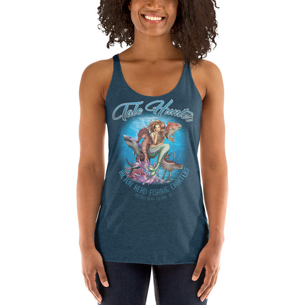 Mermaid, Great White Shark & Seahorse Women's Racerback Tank